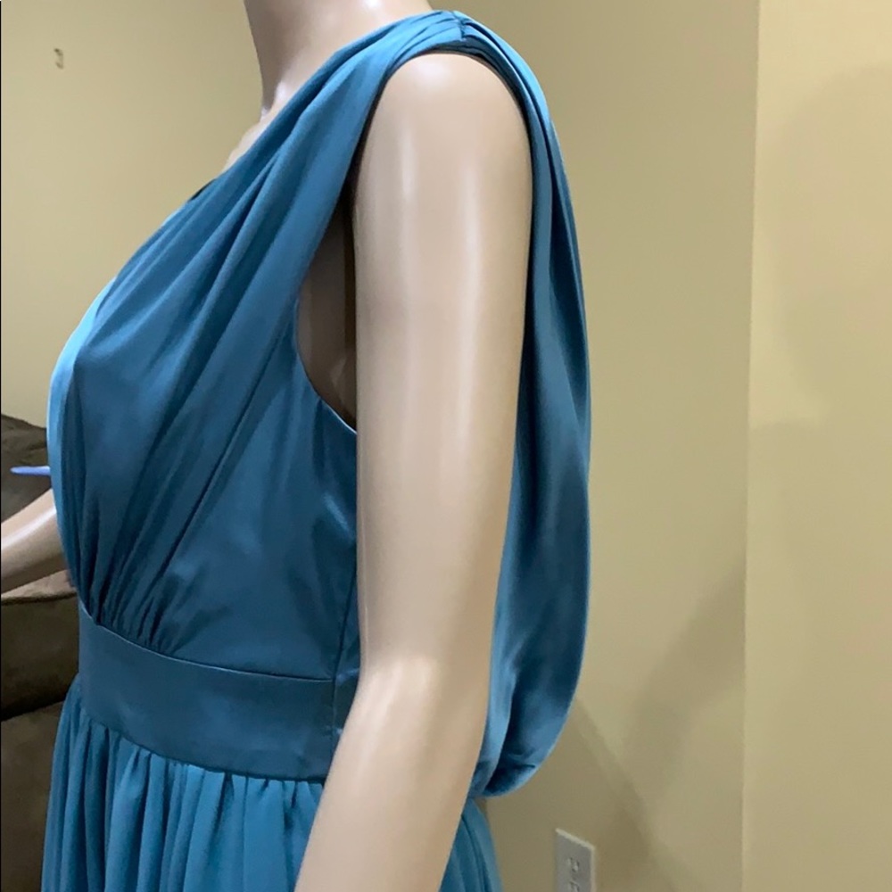 Vera Wang teal blue evening dress - Picture 4 of 11